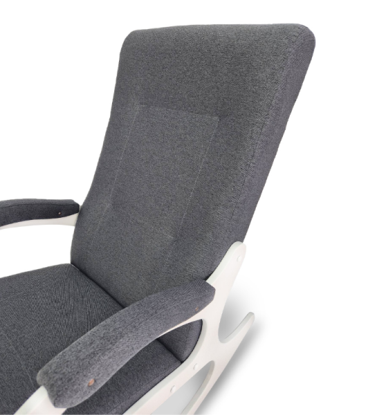 Кресло-качалка Бастион 2 Memory 15 с белыми ногами, максимальная нагрузка 150 кг.